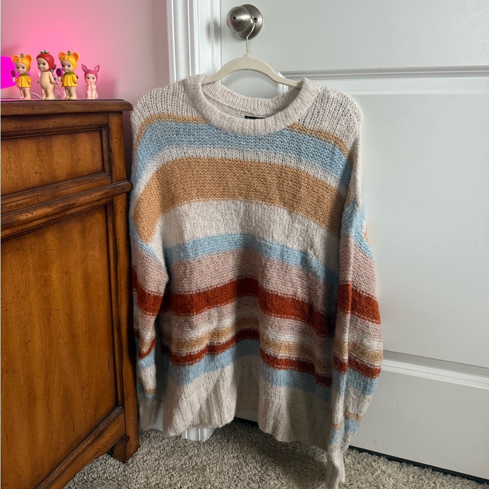 Striped Knit Sweater in Earth Tones